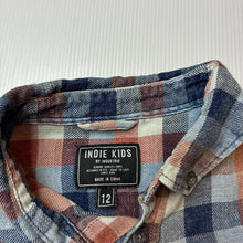 Load image into Gallery viewer, Boys Indie, checked cotton long sleeve shirt, GUC, size 12,  