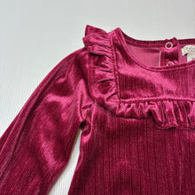 Load image into Gallery viewer, Girls RACHEL ZOE, pink velour &amp; metallic long sleeve top, EUC, size 2,  