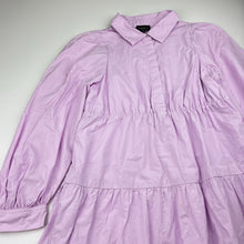 Load image into Gallery viewer, Girls Bardot Junior, lined cotton long sleeve dress, EUC, size 14, L: 74cm
