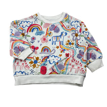 Load image into Gallery viewer, Girls George, fleece lined lightweight cotton sweater / jumper, FUC, size 2-3,  