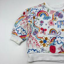 Load image into Gallery viewer, Girls George, fleece lined lightweight cotton sweater / jumper, FUC, size 2-3,  