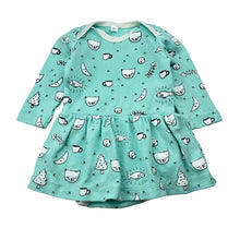 Load image into Gallery viewer, Girls Milk &amp; Masuki, organic cotton romper dress, labels removed, EUC, size 00, L: 35cm