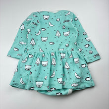 Load image into Gallery viewer, Girls Milk &amp; Masuki, organic cotton romper dress, labels removed, EUC, size 00, L: 35cm