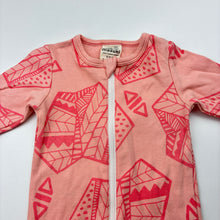 Load image into Gallery viewer, Girls Milk &amp; Masuki, organic cotton zip coverall / romper, EUC, size 000,  