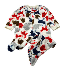 Load image into Gallery viewer, Boys Anko, fleece zip coverall / romper, marks on cuffs, FUC, size 0,  
