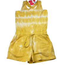 Load image into Gallery viewer, Girls Pavement, yellow &amp; white tie dyed summer playsuit, NEW, size 12,  
