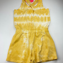 Load image into Gallery viewer, Girls Pavement, yellow &amp; white tie dyed summer playsuit, NEW, size 12,  