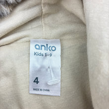 Load image into Gallery viewer, Girls Anko, lined faux fur hoodie sweater, EUC, size 4,  