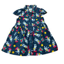Load image into Gallery viewer, Girls Bluey, lightweight cotton Christmas dress, EUC, size 1, L: 40cm