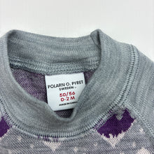 Load image into Gallery viewer, Unisex POLAN O.PYRET, merino wool knit bodysuit / romper, EUC, size 0000,  