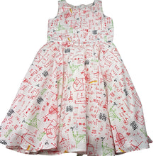 Load image into Gallery viewer, Girls KAJOL, lined lightweight dress, maths equations, EUC, size 7-8, L: 78cm