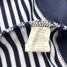 Load image into Gallery viewer, Girls Origami, navy &amp; white stripe party dress, EUC, size 8, L: 70cm