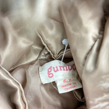 Load image into Gallery viewer, Girls Gumboots, bronze lightweight puffer jacket / coat, catches left sleeve, FUC, size 6-7,  