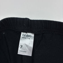 Load image into Gallery viewer, Girls Anko, black stretchy leggings, Inside leg: 46cm, FUC, size 7,  