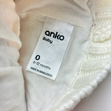 Load image into Gallery viewer, Girls Anko, cotton lined knitted hat / beanie, EUC, size 0,  