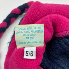 Load image into Gallery viewer, Girls TUFF KOOKOOSHKA, fleece lined wool blend winter hat, GUC, size 5-6,  