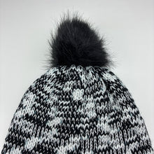 Load image into Gallery viewer, Girls embroidered, knitted winter hat / beanie, EUC, size 5-8,  