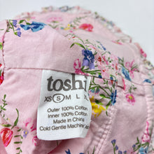 Load image into Gallery viewer, Girls Toshi, reversible pink/floral cotton bucket hat, FUC, size 3-5,  