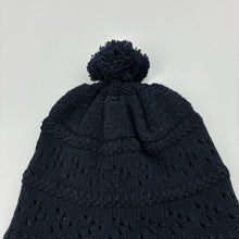Load image into Gallery viewer, Unisex OUCH, navy knitted cotton hat / beanie, GUC, size 000-00,  