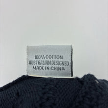 Load image into Gallery viewer, Unisex OUCH, navy knitted cotton hat / beanie, GUC, size 000-00,  