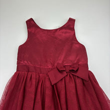Load image into Gallery viewer, Girls H&amp;M, red tulle &amp; glitter party dress, GUC, size 6, L: 62cm
