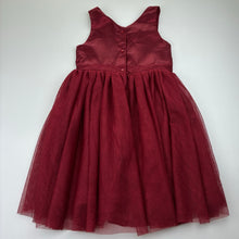 Load image into Gallery viewer, Girls H&amp;M, red tulle &amp; glitter party dress, GUC, size 6, L: 62cm