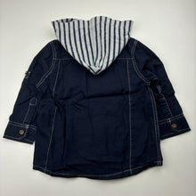 Load image into Gallery viewer, Boys Pumpkin Patch, long-sleeve shirt, detachable hood, roll tab sleeves, GUC, size 2,  
