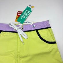 Load image into Gallery viewer, Girls Cancer Council, adjustable board shorts,UPF 50+,chlorine resistant, NEW, size 12,  