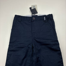Load image into Gallery viewer, Boys Gant, navy cotton blend pants,adjustable, Inside leg: 33cm, NEW, size 2,  