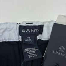 Load image into Gallery viewer, Boys Gant, navy cotton blend pants,adjustable, Inside leg: 33cm, NEW, size 2,  