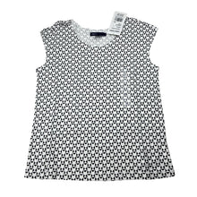 Load image into Gallery viewer, Girls Gap Kids, black and white print cotton top, NEW, size 6-7,  