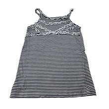 Load image into Gallery viewer, Girls Sprout, navy and white striped cotton sleeveless dress, FUC, size 1, L: 40cm