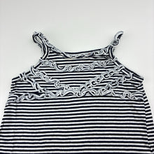 Load image into Gallery viewer, Girls Sprout, navy and white striped cotton sleeveless dress, FUC, size 1, L: 40cm