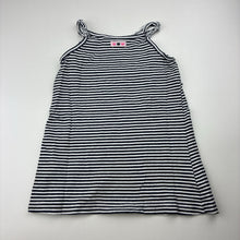 Load image into Gallery viewer, Girls Sprout, navy and white striped cotton sleeveless dress, FUC, size 1, L: 40cm