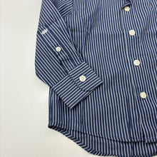 Load image into Gallery viewer, Boys Industrie, blue &amp; white striped long sleeve cotton shirt, EUC, size 2,  
