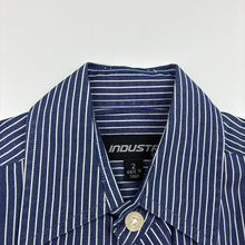 Load image into Gallery viewer, Boys Industrie, blue &amp; white striped long sleeve cotton shirt, EUC, size 2,  