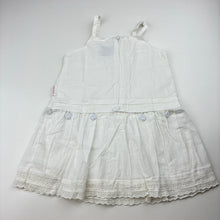 Load image into Gallery viewer, Girls Gumboots, lined cotton sleeveless dress, light mark on back, FUC, size 12 months, L: 45cm