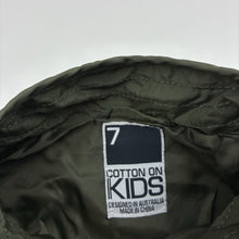 Load image into Gallery viewer, Boys Cotton On Kids, khaki jacket / coat, zip &amp; popper fastening, EUC, size 7,  