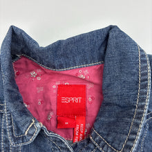Load image into Gallery viewer, Girls Esprit, short sleeved denim dress, GUC, size 1-2, L: 48cm