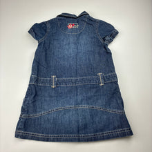 Load image into Gallery viewer, Girls Esprit, short sleeved denim dress, GUC, size 1-2, L: 48cm