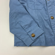 Load image into Gallery viewer, Unisex Baby Lamb, blue lightweight cotton jacket, popper fastening , GUC, size 6,  