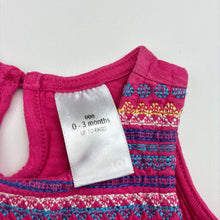 Load image into Gallery viewer, Girls Target, pink cotton embroidered top, GUC, size 000,  