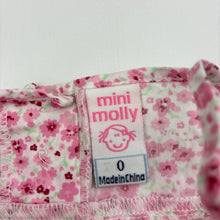 Load image into Gallery viewer, Girls Mini Molly, cotton floral summer party dress, EUC, size 0, L: 39cm