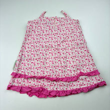 Load image into Gallery viewer, Girls Mini Molly, cotton floral summer party dress, EUC, size 0, L: 39cm