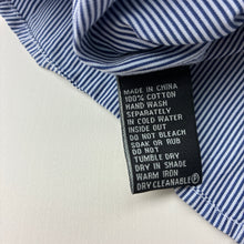 Load image into Gallery viewer, Boys Industrie, navy and white stripe cotton long sleeve shirt, EUC, size 7,  