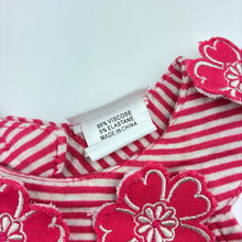 Load image into Gallery viewer, Girls Jack &amp; Milly, pink stripe summer dress, flowers, GUC, size 0, L: 35cm