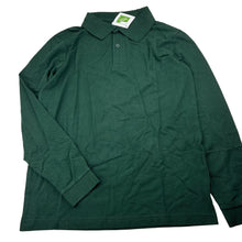 Load image into Gallery viewer, Unisex Target, bottle green long sleeve school polo shirt top, NEW, size 12,  