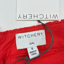 Load image into Gallery viewer, Girls Witchery, lined cotton lace shorts, adjustable, NEW, size 8,  