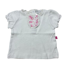 Load image into Gallery viewer, Girls Plum Precious, white cotton short sleeve tee / top, GUC, size 000,  