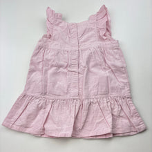 Load image into Gallery viewer, Girls H&amp;M, lined pink corduroy cotton dress, GUC, size 00, L: 39cm